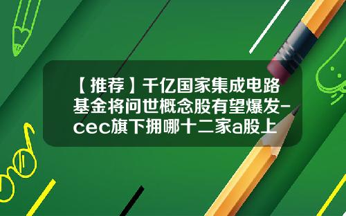 【推荐】千亿国家集成电路基金将问世概念股有望爆发-cec旗下拥哪十二家a股上市公司