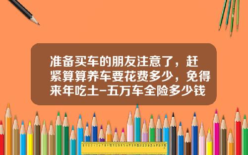 准备买车的朋友注意了，赶紧算算养车要花费多少，免得来年吃土-五万车全险多少钱