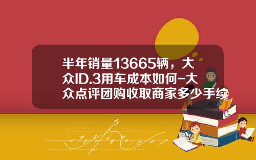 半年销量13665辆，大众ID.3用车成本如何-大众点评团购收取商家多少手续费【新闻】
