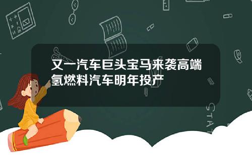 又一汽车巨头宝马来袭高端氢燃料汽车明年投产