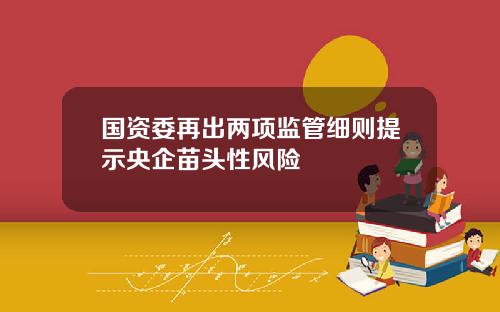 国资委再出两项监管细则提示央企苗头性风险