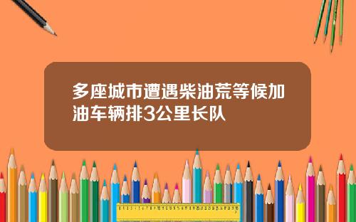 多座城市遭遇柴油荒等候加油车辆排3公里长队