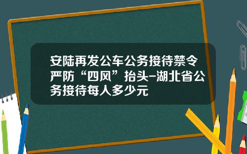 安陆再发公车公务接待禁令严防“四风”抬头-湖北省公务接待每人多少元