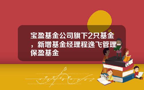 宝盈基金公司旗下2只基金，新增基金经理程逸飞管理-保盈基金