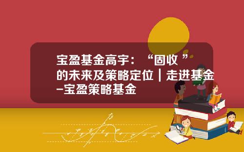 宝盈基金高宇：“固收+”的未来及策略定位｜走进基金-宝盈策略基金
