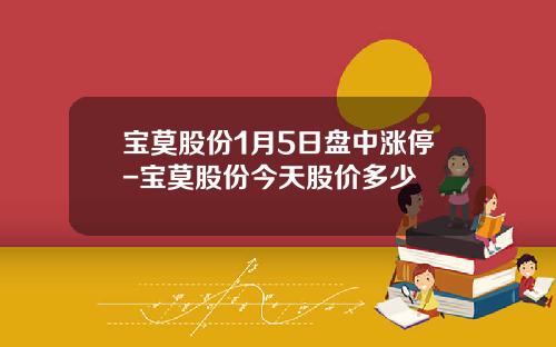 宝莫股份1月5日盘中涨停-宝莫股份今天股价多少