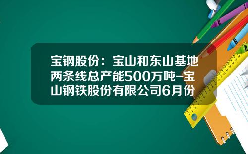 宝钢股份：宝山和东山基地两条线总产能500万吨-宝山钢铁股份有限公司6月份