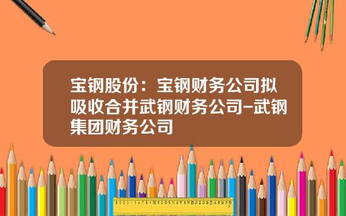 宝钢股份：宝钢财务公司拟吸收合并武钢财务公司-武钢集团财务公司