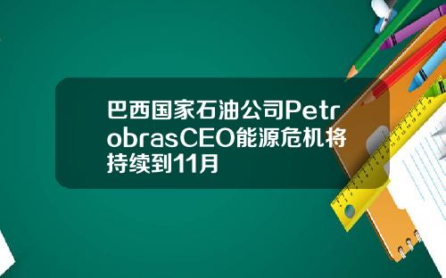 巴西国家石油公司PetrobrasCEO能源危机将持续到11月