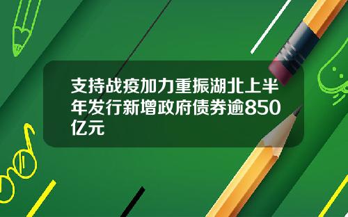 支持战疫加力重振湖北上半年发行新增政府债券逾850亿元