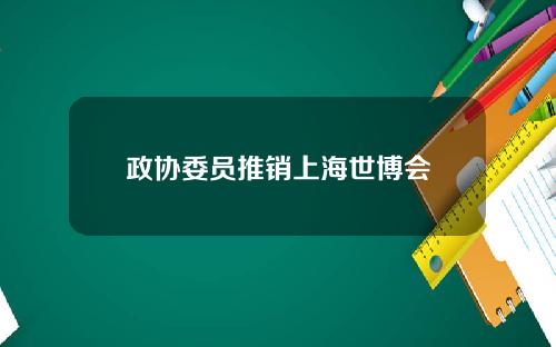 政协委员推销上海世博会
