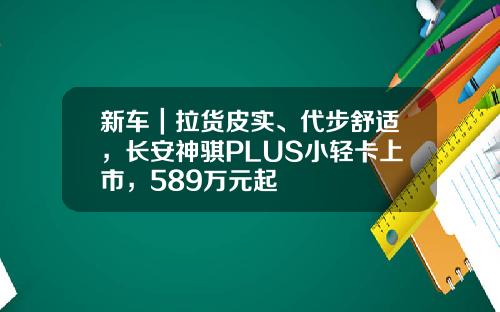 新车｜拉货皮实、代步舒适，长安神骐PLUS小轻卡上市，589万元起