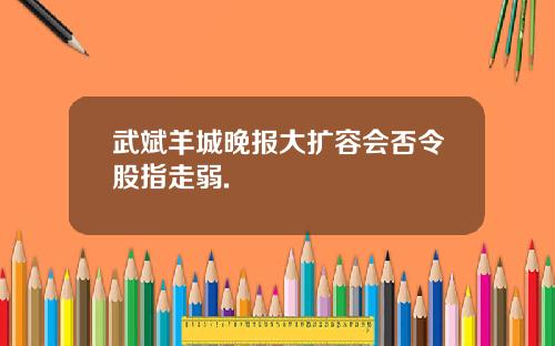 武斌羊城晚报大扩容会否令股指走弱.