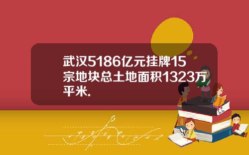 武汉5186亿元挂牌15宗地块总土地面积1323万平米.