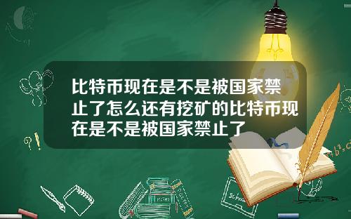 比特币现在是不是被国家禁止了怎么还有挖矿的比特币现在是不是被国家禁止了