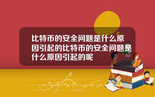 比特币的安全问题是什么原因引起的比特币的安全问题是什么原因引起的呢