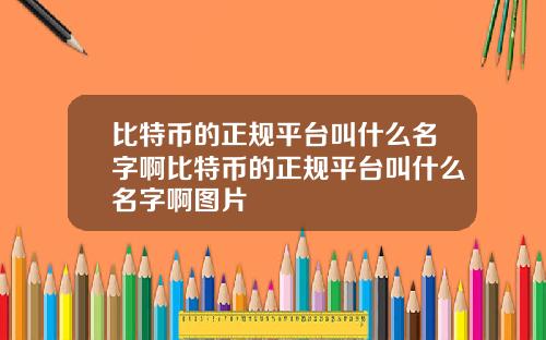 比特币的正规平台叫什么名字啊比特币的正规平台叫什么名字啊图片