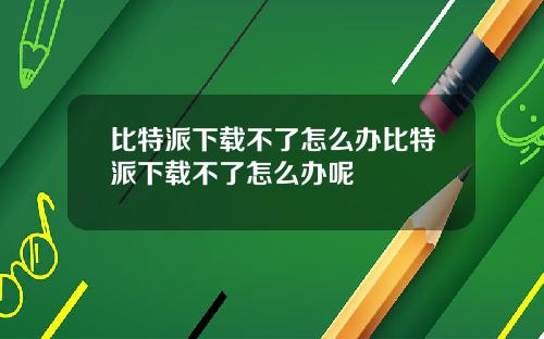 比特派下载不了怎么办比特派下载不了怎么办呢