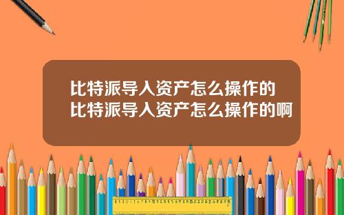 比特派导入资产怎么操作的比特派导入资产怎么操作的啊