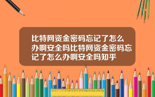 比特网资金密码忘记了怎么办啊安全吗比特网资金密码忘记了怎么办啊安全吗知乎