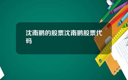 沈南鹏的股票沈南鹏股票代码