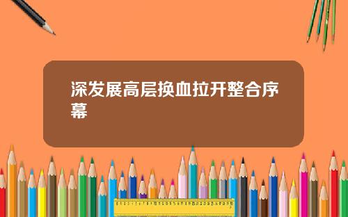 深发展高层换血拉开整合序幕