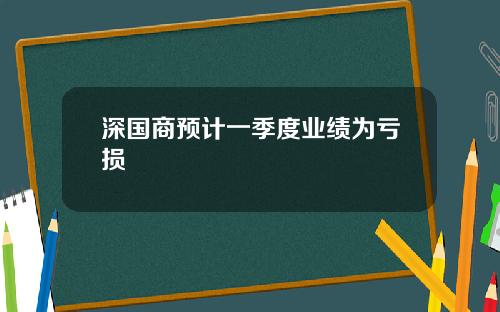 深国商预计一季度业绩为亏损