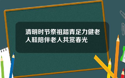 清明时节祭祖踏青足力健老人鞋陪伴老人共赏春光