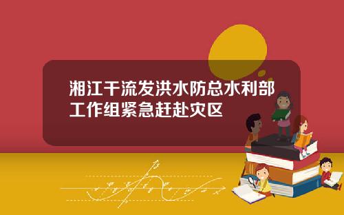 湘江干流发洪水防总水利部工作组紧急赶赴灾区
