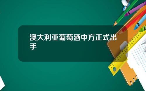澳大利亚葡萄酒中方正式出手