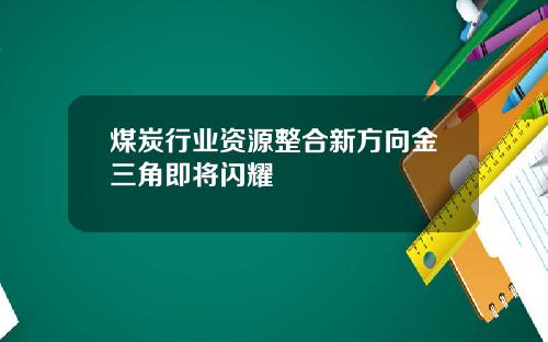 煤炭行业资源整合新方向金三角即将闪耀