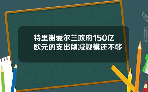 特里谢爱尔兰政府150亿欧元的支出削减规模还不够
