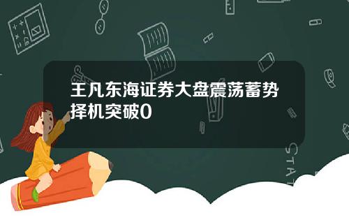 王凡东海证券大盘震荡蓄势择机突破0