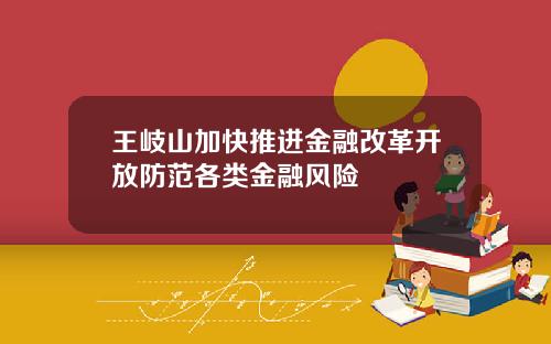 王岐山加快推进金融改革开放防范各类金融风险