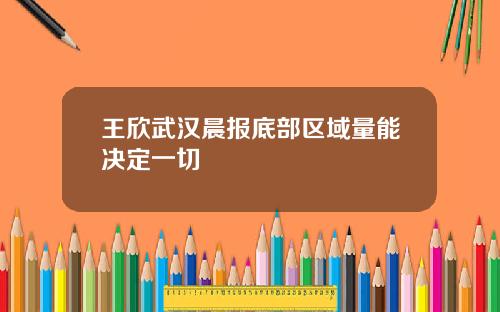 王欣武汉晨报底部区域量能决定一切
