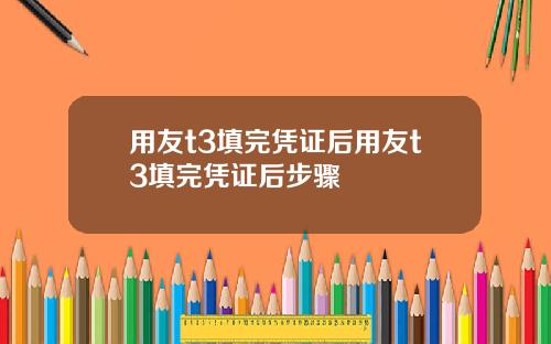 用友t3填完凭证后用友t3填完凭证后步骤