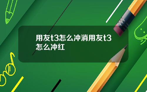 用友t3怎么冲消用友t3怎么冲红