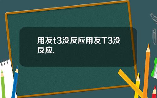 用友t3没反应用友T3没反应.