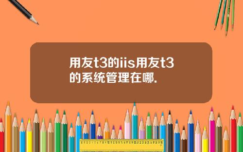 用友t3的iis用友t3的系统管理在哪.