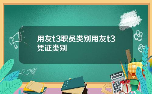 用友t3职员类别用友t3凭证类别