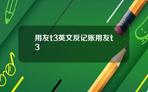 用友t3英文反记账用友t3