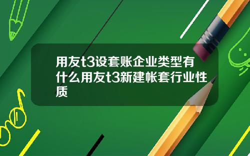 用友t3设套账企业类型有什么用友t3新建帐套行业性质