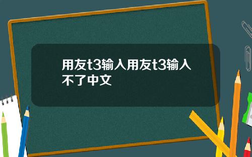 用友t3输入用友t3输入不了中文