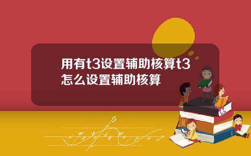 用有t3设置辅助核算t3怎么设置辅助核算