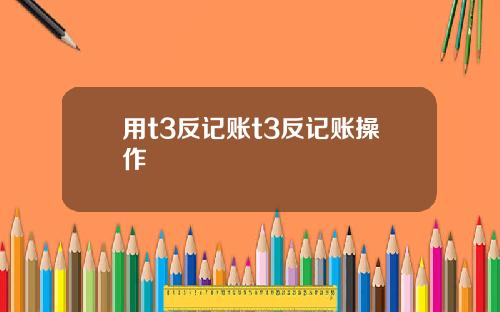 用t3反记账t3反记账操作