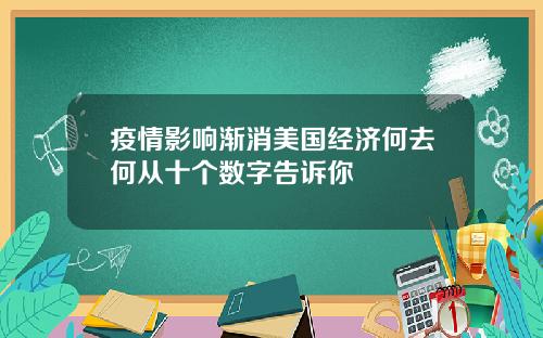 疫情影响渐消美国经济何去何从十个数字告诉你