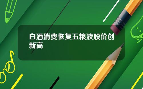 白酒消费恢复五粮液股价创新高