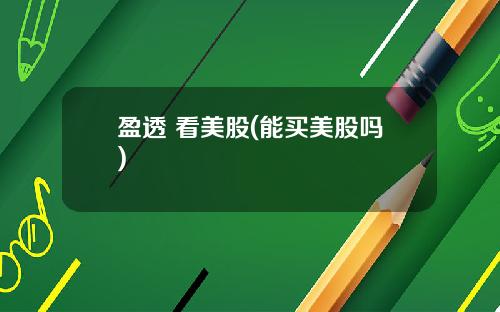 盈透 看美股(能买美股吗)