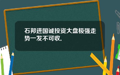 石邦进国诚投资大盘极强走势一发不可收.