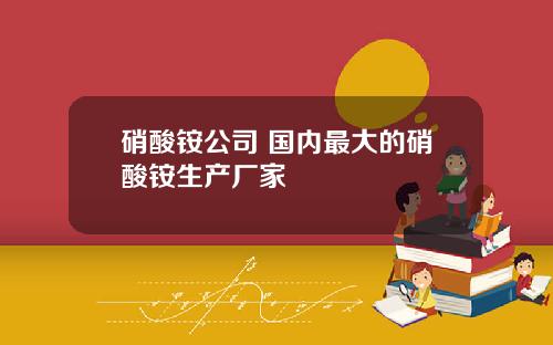 硝酸铵公司 国内最大的硝酸铵生产厂家